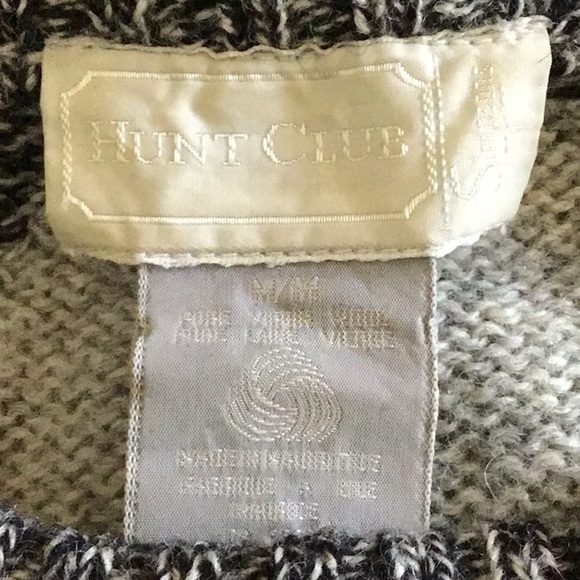 vintage marled grey wool sweater medium - Picture 5 of 6